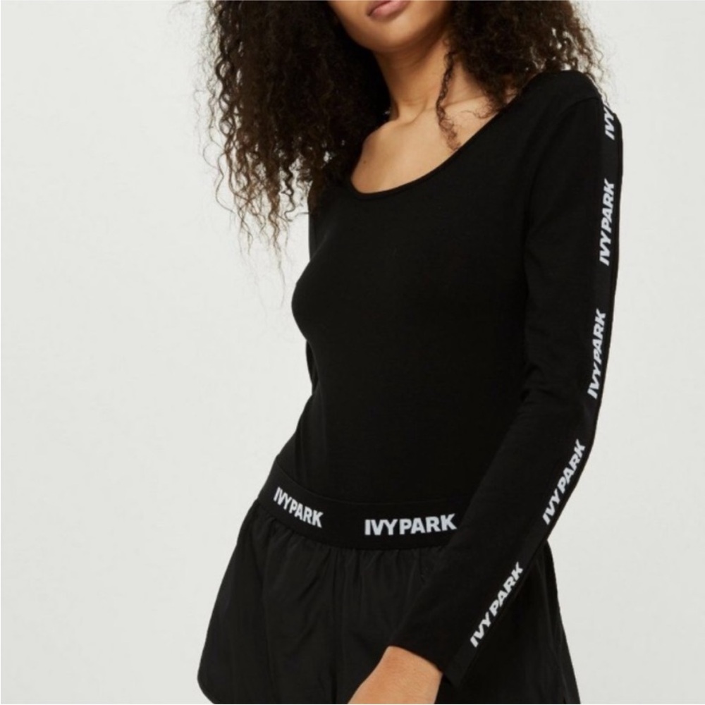 IVY PARK Long Sleeve Bodysuit in Black Size XS